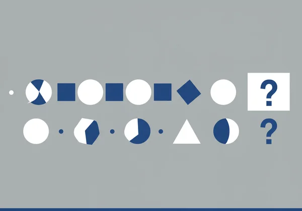 Abstract shapes and patterns for logical reasoning test example