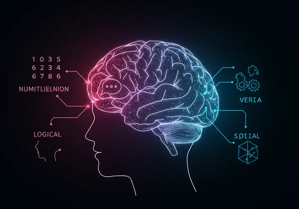 Abstract representation of different cognitive abilities.