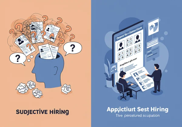 A visual comparing subjective versus objective hiring insights