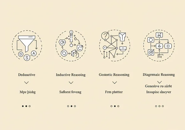 Icons showing different types of logical reasoning tests