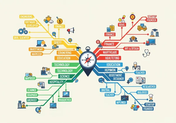 Career roadmap guided by aptitude test results