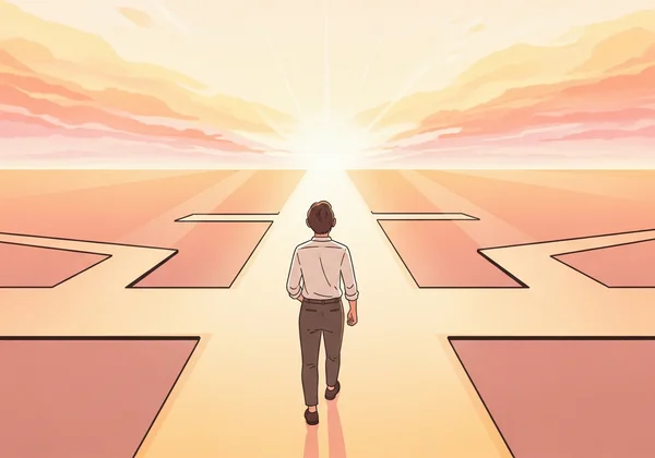 Person making confident career decisions