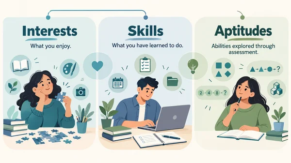 Comparison of interests skills and aptitudes